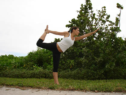 standing bow pose stock photos - OFFSET
